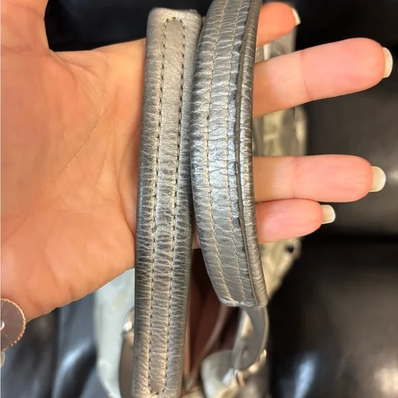 Coach Metallic Silver Shoulder Bag - Picture 9 of 9